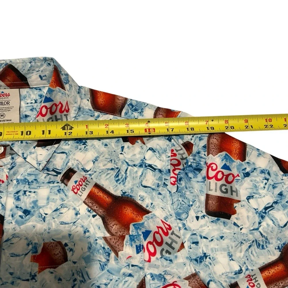 Coors Light Valor Collective Button Up Shirt Men's M Multicolor Short Sleeve NWT
